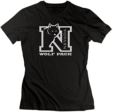 Moniz Women's White Grey Athletic Logo Nevada Wolf Pack T Shirts Black S