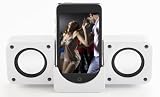 Portable Folding Speakers for MP3 Players and iPod - White (does not charge mp3 player/ipod)