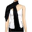 MENS BLACK LONG SILK FORMAL EVENING SCARF