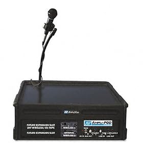 Amplipod Wireless Portable Podium Lectern, Black by