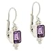 Sterling Silver Genuine Amethyst Stone Bali title=