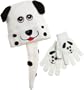 Western Chief Infant/Toddler Dalmation Knit Hat and Glove Set,White,One Size