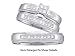Stunning 3 Pc.14k. White Gold Princess Cut Diamond Trio Wedding Set For Him and Her