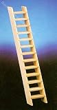 Miniature Narrow Stairs in Unfinished Wood