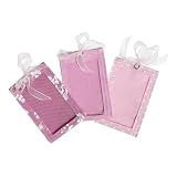 Electronics : Set of 3 Canvas Luggage ID Tags - Pink