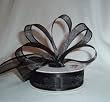 Organza Satin Edge Ribbon - 7/8" - 25 Yards (75 FT) - Black