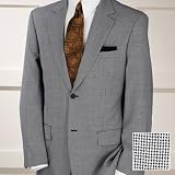 Houndstooth Wool Three-Button Suit Jacket