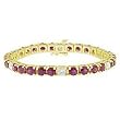 14K Yellow Gold Ruby and Diamond Bracelet