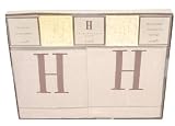 Mud Pie Initials Cosmopolitan Home Linen Towels and Soap Gift Set, Letter H