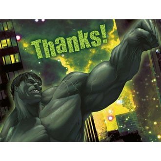Incredible Hulk Thank You Notes 8ct