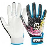 Worth Youth D1BG Fastpitch Batting Glove (Black, Medium)