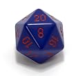 Chessex Opaque 34mm d20 Dice, Purple with red numbers