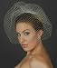 Ivory Long French Birdcage Veil with Comb for Weddings, Prom, Costume or Party