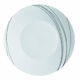 Luminarc - 5084130 - Lot De 6 Assiettes - Black Rings - 26 Cm