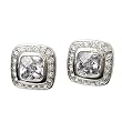 Cubic Zurconia and Clear Crystal Earrings Fashion Jewelry