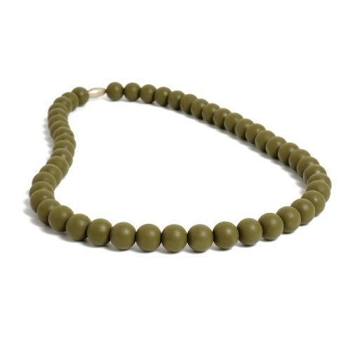 Chewbeads Silicone Rubber Necklace in Military Green
