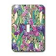 Dinas Designs Floral - Iris - Light Switch Covers - single toggle switch
