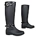 New Women Buckle Straps Knee High Rubber Rain Snow Boots Waterproof Jelly Shoes TRENDS SNJ SHOES