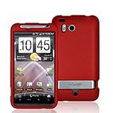 Red Rubberized Snap-On Hard Skin Case Cover for HTC Verizon Thunderbolt / I ....