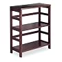 Winsome 92326 Espresso Beechwood SHELF 2-SECT WIDE