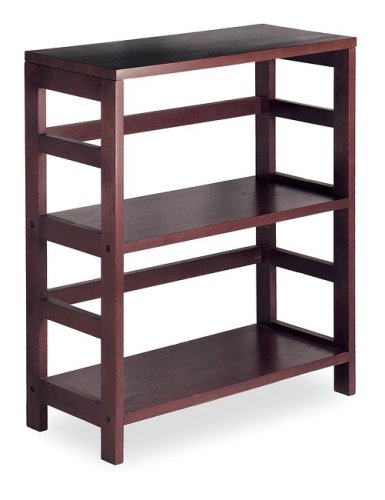 Winsome 92326 Espresso Beechwood SHELF 2-SECT WIDE