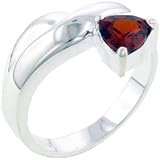Sterling Silver Citrince Triangle Promise Ring