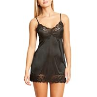 Luxury Lane Women’s Sophisticated Liquid Assets Lace Slip in Beige or Black