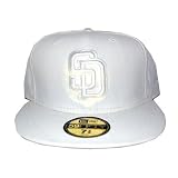 New San Diego Padres Custom New Era Official Fitted Hat - White Out, 7 5/8