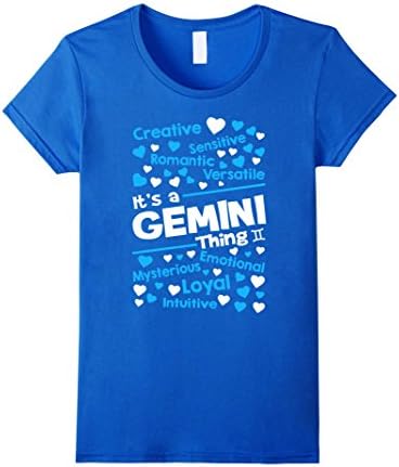 Women's Gemini T-shirt , Creative Sensitive Romantic It's an Gemini  Large Royal Blue