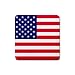 American Flag USA Rubber Square Coaster