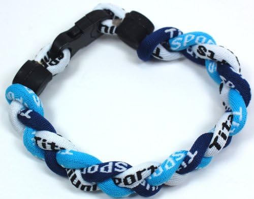 NEW! Light Blue Navy White 8" Torando Titanium Sport Wristband