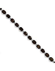 Sterling Silver Smokey Quartz Bracelet