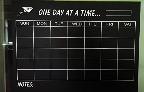 'One Day At a Time' Chalkboard Wall Sticker - Blackboard Planner Month Calendar