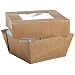 Packnwood "Kray" Brown Box With Window Lid, Base: 2.7 x 2.7 x 1.8" Top: 3.3 x 3.3" (10 Packs of 25)