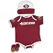 San Fransisco Chargers Onesie Booties and Cap 3pc Infant / Baby Set