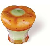 Siro Designs 81-108 Botanico 35MM Round Knob - Green Ctr/Orange/Dots