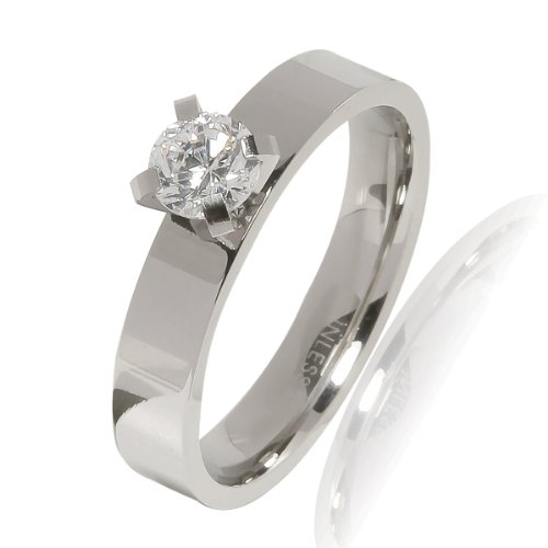 Bliss Republic Damen-Ring Edelstahl Zirkonia wei&szlig; 53 60160026 Preisvergleich