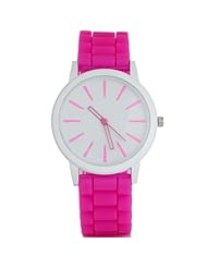 HACBIWA Women Girls Ladies Silicone Rose Red Candy Color Cute Design Jelly Wrist Watch