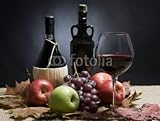 Wallmonkeys Peel and Stick Wall Decals - Wine and Grapes - 60
