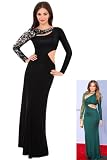 Ladies Women’s Black & Silver Sequin Cut Out Party Cocktail Long Maxi Evening Dress Gown Size 8 10