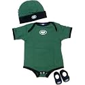 New York Jets Baby Gift Set with Onesie, Cap and Booties - 3 to 6 Months