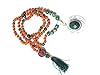 I Am Centered Mala- Prosperity Green Jade Heart Mala Rudraksha Prayer Beads Chakra Pendant Yoga Mala