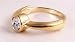 Fashion ring design 33 gold colour solitaire diamante 17.5mm O