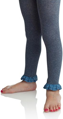 Celegrity Baby Girls Ruffle Leggings-Footless Tights 0-12M Denim