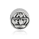 Bling Jewelry 925 Silver Royal Crown Cross Bead Checkers Charm Pandora Compatible