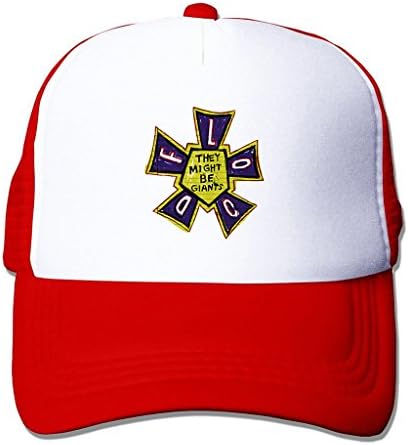 LIANBANG They Might Be Giants Adjustable Printing Mesh Cap Unisex Adult Sun Visor Baseball Mesh Hat - Red
