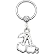 14 Gauge Clear Gem Cherry Dangle Captive Ring