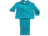 Boys and Girls Cotton Two Piece Pajama in Turquoise with green Fish Ages 2-14 years 12 Years Image