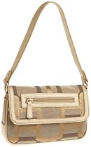 Nine West Vegas Signs Flap Mini Shoulder Bag,Khaki/Gold Metallic,one size