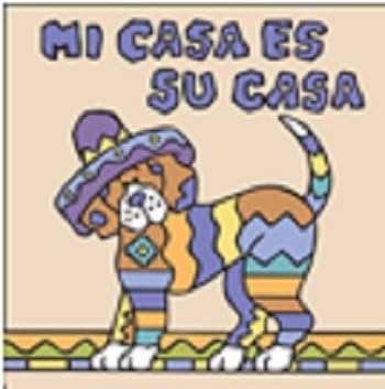 6" x 6" Ceramic Designer Tile SOMBRERO DOG MI CASA ES SU CASA Address House Number Trivet Wall Hanging Backsplash